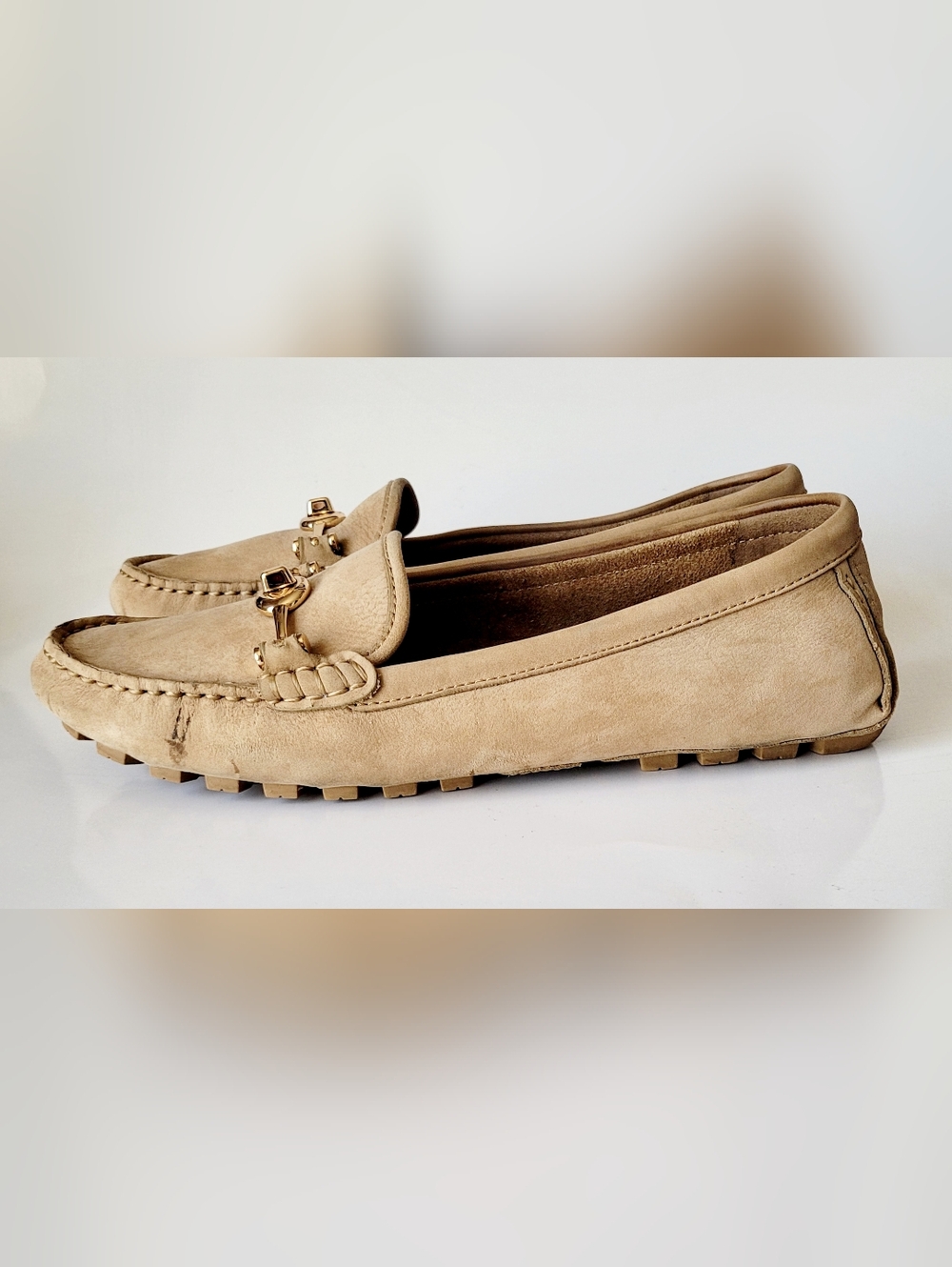 Coach Arlene Turnlock Tan Buttery Soft Suede/Nubuck Loafers/Driving Shoes US 9 - Picture 15 of 16